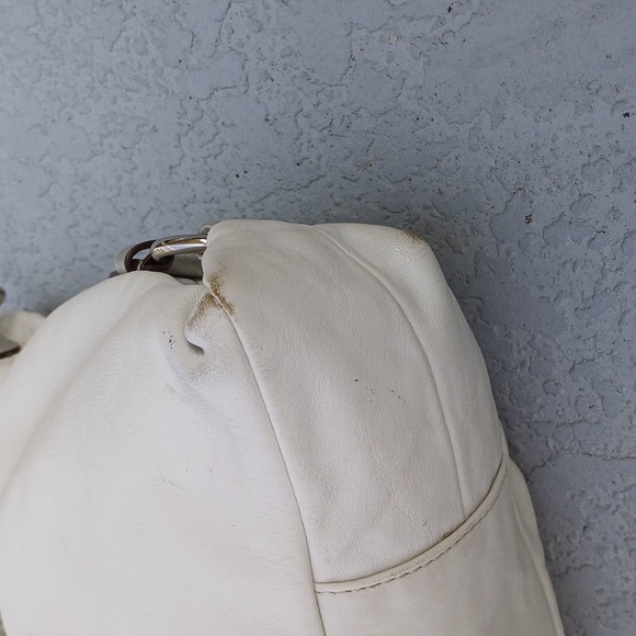 Coach Ashley White Silver leather tote satchel F15513 - Picture 6 of 16